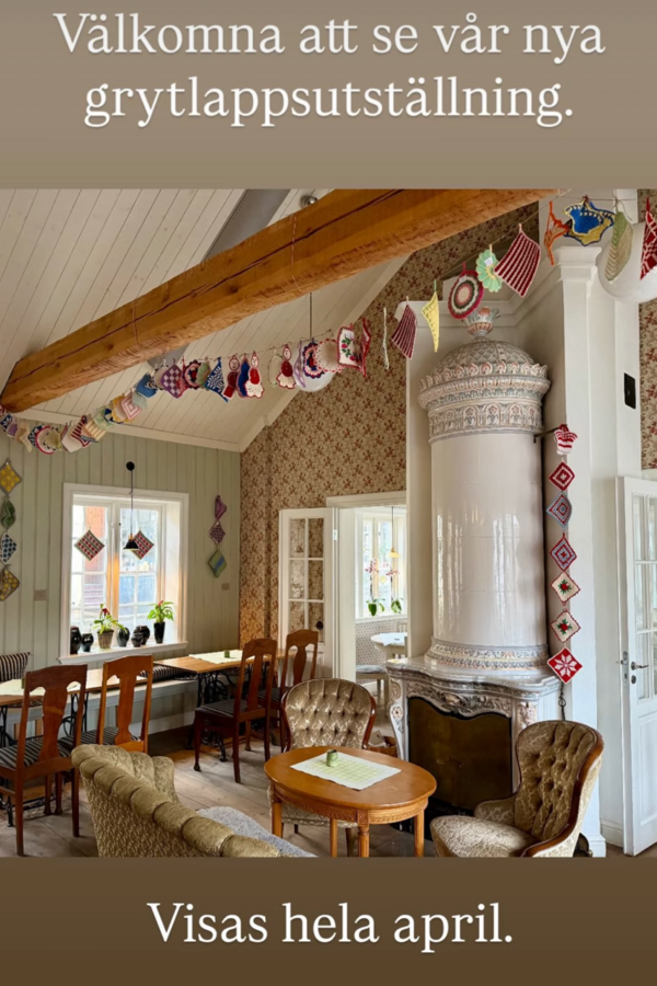 Grytlappsutställning visas hela april.